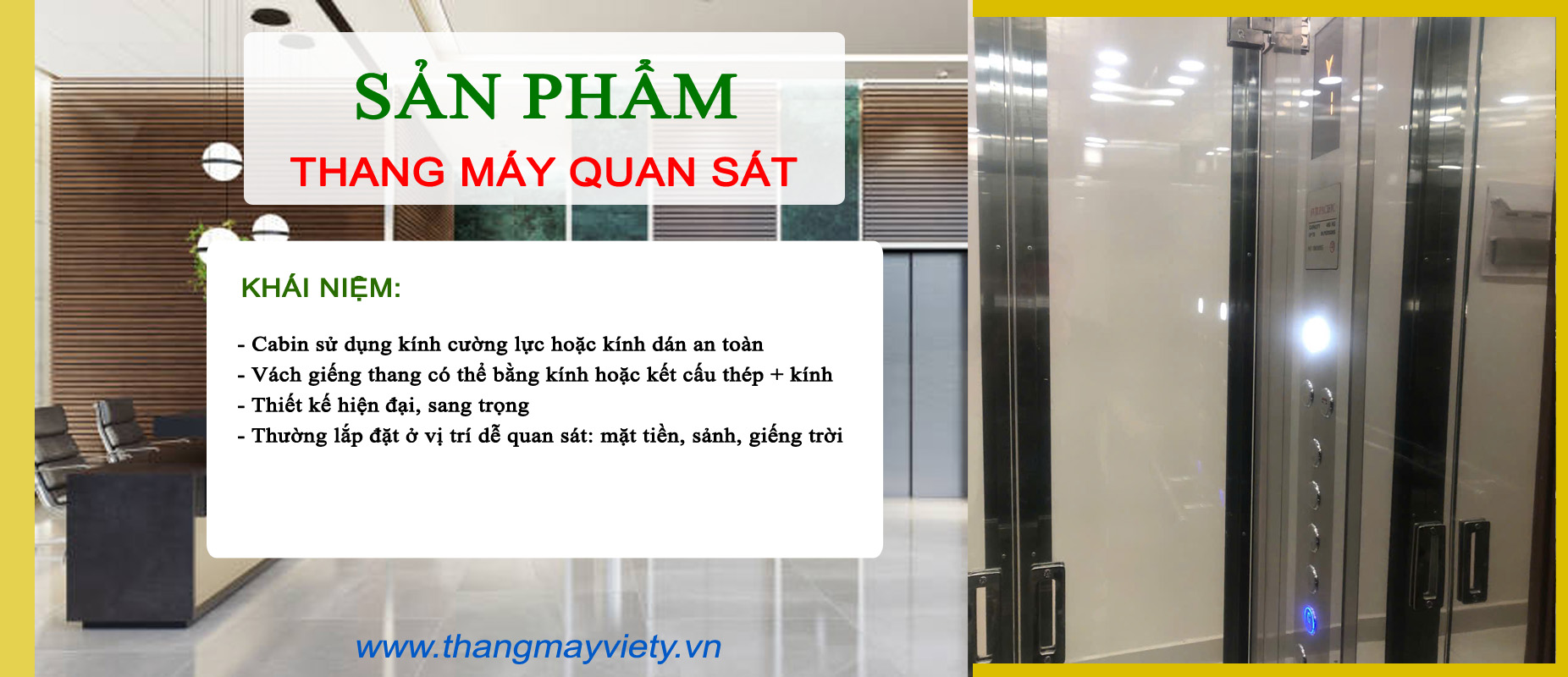 Thang máy Việt Ý - Thang máy quan sát - Thang máy lồng kính Đà Lạt