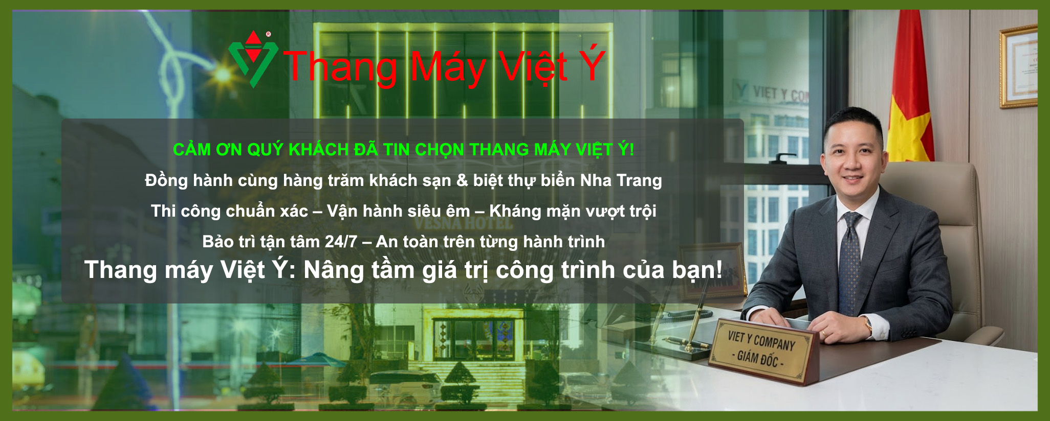 Thang máy Việt Ý - Cảm ơn khách hàng Nha Trang Khánh Hòa